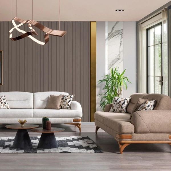 طقم كنب خشب